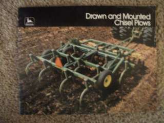 Vintage John Deere Chisel Plows sales brochure sales literature  