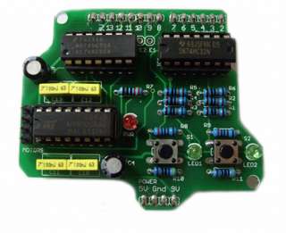   of arduino based on l293d chip it can drive two dc electric machine