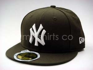 New York Yankees Brown White Kids New Era Fitted Hat  