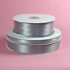 double faced satin ribbon 100yds roll silver returns