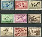 US Federal Bargain Duck Stamp Collection RW1 9 Great Start on Quacker 
