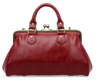 New Womens Real Leather Handbag Retro Elegant Shoulder Bag Free 