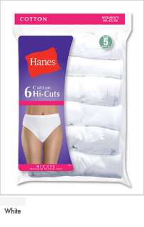 pairs Hanes Cotton Hi Cut Briefs WHITES size 5  