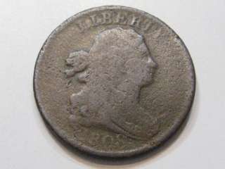   Half cent. VG details ( Corroded). Tough date. Free US s/h.  
