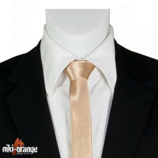 niki orange® schmale Krawatte schwarz Tie Kravatten  