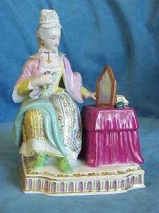 Antique Royal Vienna Dresden Senses SIGHT Lace Vanity Dressing Table 