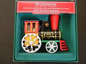 Vtg Hallmark Ornament Dated 1985 Tin Locomotive 4th in Collectible 