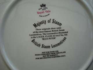 ROYAL VALE MAJESTY STEAM BLUE PETER STEAM TRAIN PLATE  