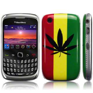 BACK COVER CASE FOR BLACKBERRY CURVE 3G 9300   RASTA COLOURS  