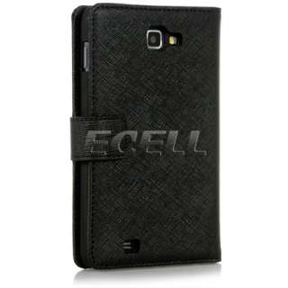 BLACK BOOK STYLE PROTECTIVE LEATHER CASE FOR SAMSUNG GT N7000 GALAXY 