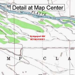USGS Topographic Quadrangle Map   Bridgeport NW, Nebraska (Folded 
