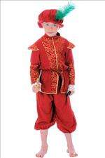 Boys Childrens King With Crown Cape Fancy Dress Costume  