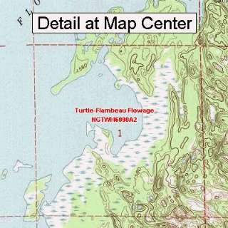  USGS Topographic Quadrangle Map   Turtle Flambeau Flowage 