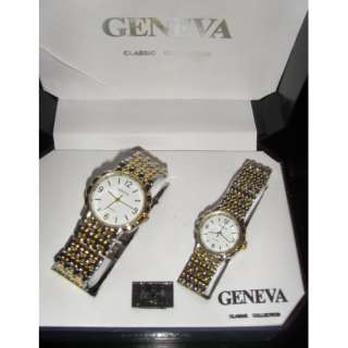  Geneva Quartz Classic Collection His and Her Watch Gift 