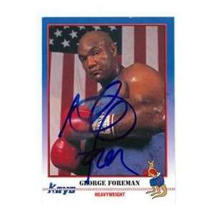 George Foreman autographed Boxing card