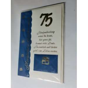 75. Geburtstag Geburtstagskarte Glückwunschkarte Grusskarte 