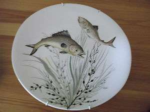   ASSIETTE JOHNSON BROTHERS FISH N°3 + ACCROCHE MURALE