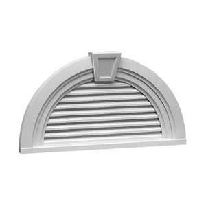   Round Louver with Decorative Trim and Keystone, Funct