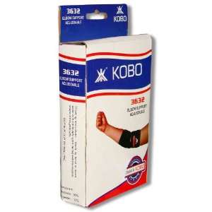  Kobo Elbow Support, Adjustable Velcro Strap Sports 