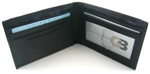geoffrey beene mead black front pocket wallet w gift box this wallet 