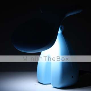   Cow Style 2 Mode 12 LED White Light Illuminated Desktop Lamp   Blue