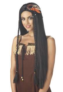 Sexy Indian Princess Costume Wig   Black for Halloween   Pure Costumes