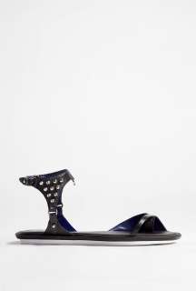 McQ Alexander McQueen  Black Studded Flat Sandal l by McQ Alexander 