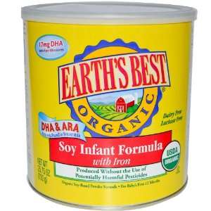  Earths Best   Organic Soy Infant Formula with DHA & ARA 