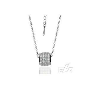  Swarovski Crystals Ring Pendant White Gold Plated necklace 
