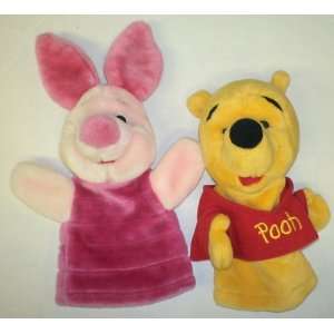  Disney Set of 2 Winnie the Pooh Plush Hand Puppets Toys & Games
