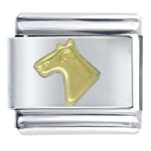Golden Horse Animal Italian Charms