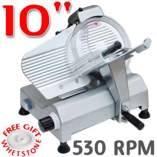 Commercial 10 Blade Electric Meat Slicer 240w 530RPM Deli Food Cheese 