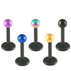 16g 16 gauge (1.2mm), 5/16 Inches (8mm) long   Acrylic Lip Bar Labret 