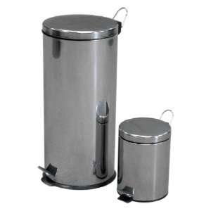  Stainless Steel Trash Can Set With Step   30 Liter Garbage 