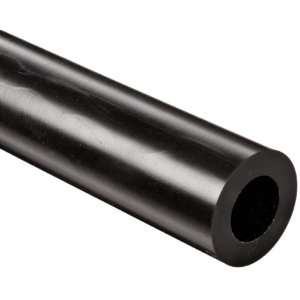 Black Polyurethane Seamless Round Tubing, 80A Durometer, ASTM D 624, 2 