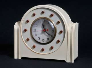 Rare 1930s Lackner Plaskon Bakelite Art Deco Neon Clock  