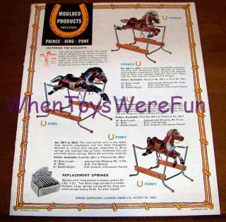1964 Moulded Products Spring Horse Trade Catalog  