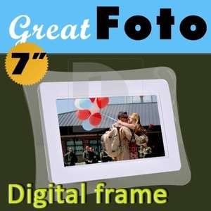 New 7 inch LCD Digital Photo Picture Frame + Stand Support + DC 