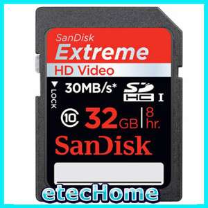 SanDisk Extreme 32GB 32G SDHC SD Memory Card Class 10 30MB/s  