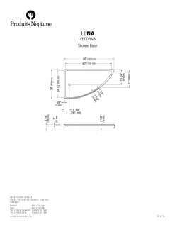 NEPTUNE LUNA 66 x 38 ACRYLIC SHOWER BASE CORNER INSTALLATION  