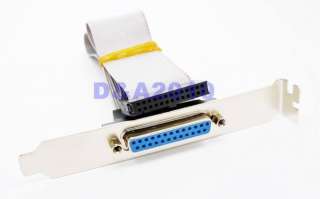   Parallel LPT Printer Port Cable slot bracket 25 Pin socket female