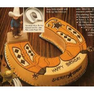 Cowboy / Cowgirl Country Western Boots Cake ~ Uses Wilton Horseshoe 