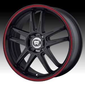   Mr117 wheels Matte black with red stripe 4x4.5 4x114.3 +42 Automotive