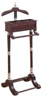 Made of solid wood this valet rack stands 48 inches tall x 18 inches 