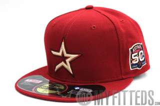 Houston Astros 50th Anniversary Red Gold On Field Authentic New Era 
