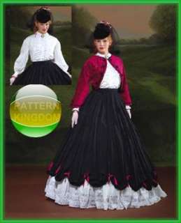 Southern Belle Civil War Dress & Jacket Patterns 6 12  