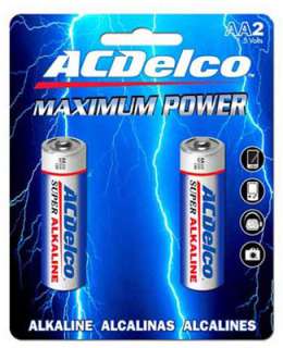 AC Delco AC208 BAT AA Alkaline Batteries   Two Pack  