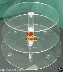 Tier 1/4 thick Acrylic Cupcake cake Tower Stand Wedding Party 
