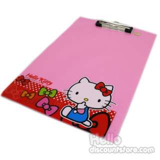 Hello Kitty Pink Clip Board with Ruler  Ribbon  