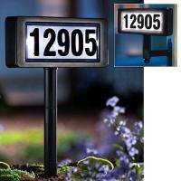 Solar Lamp Post House Address Marker Light Sign NEW  